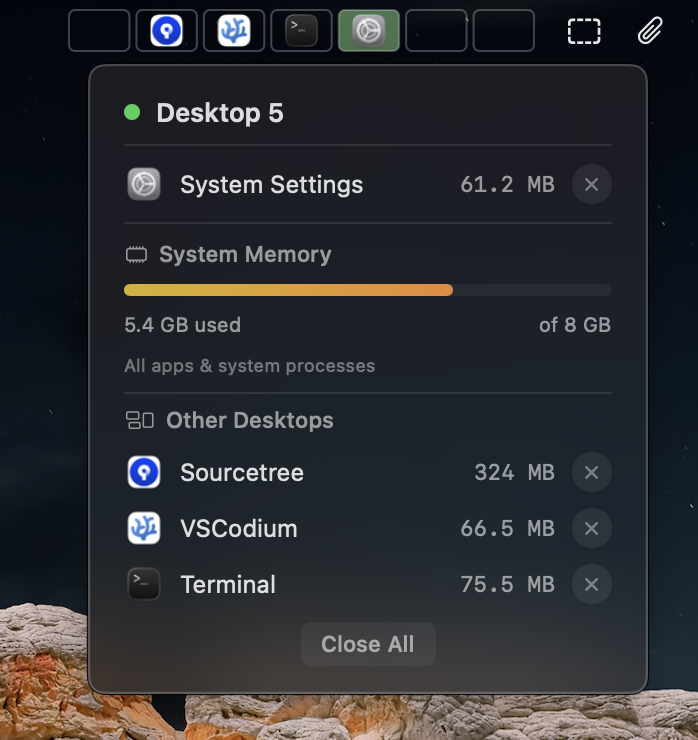Integrated task and app manager